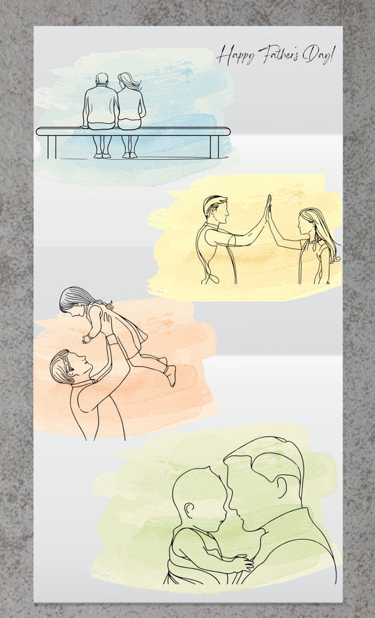 Unfolding Father’s Day Card from Daughter | A Daughter’s Thanks – Timeless Sketches