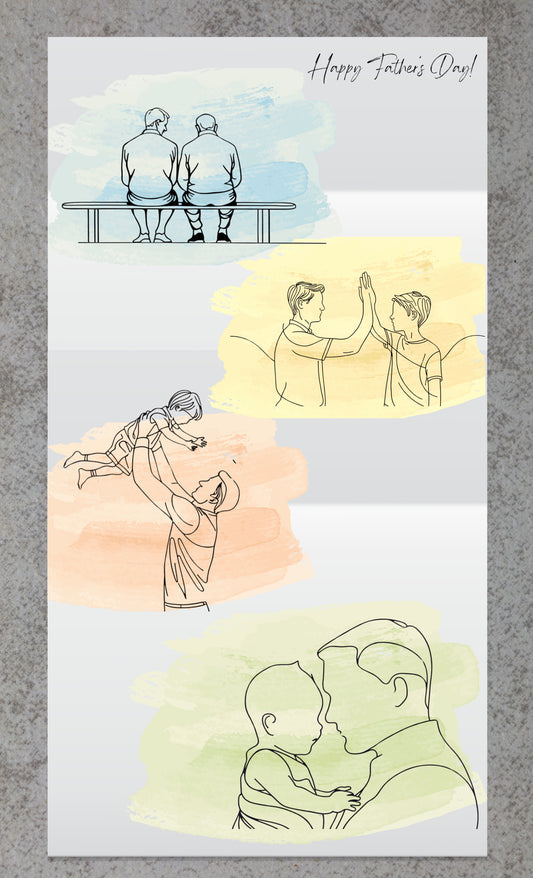 Unfolding Father’s Day Card from Son | A Son’s Gratitude – Timeless Sketches