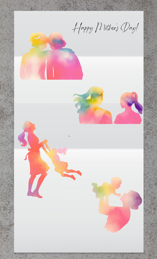 Unfold & Smile | Mother's Day Card from Daughter - Watercolor Style