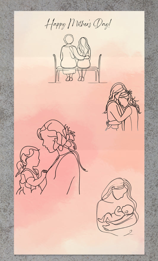 Unfolding Mother’s Day Card from Daughter | A Daughter’s Journey – Timeless Sketches